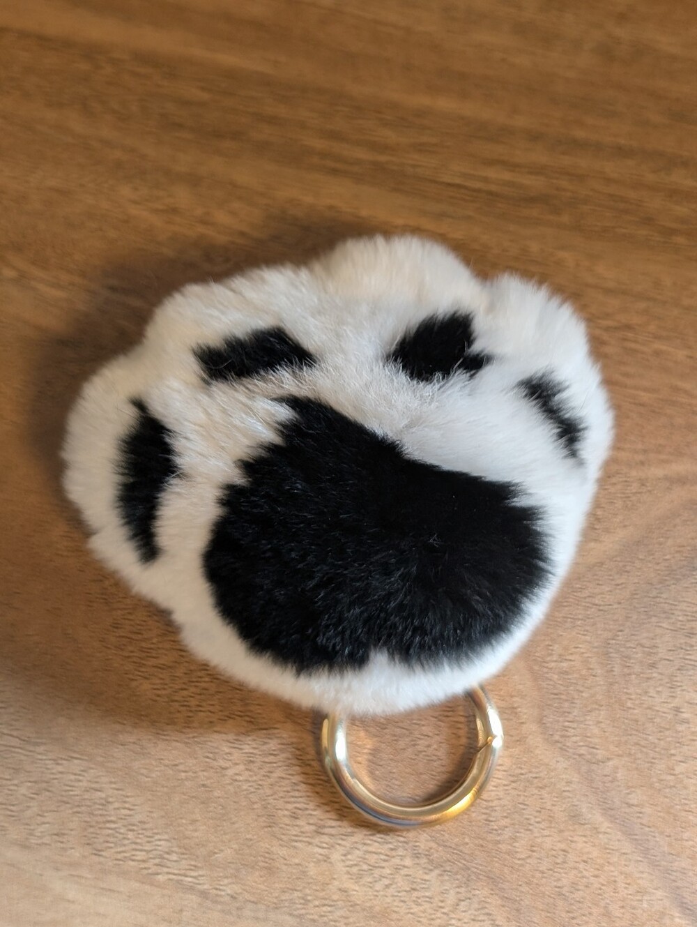 Fluffy Cat Paw Plush Keychain Heart Paw Pad Pom Pom Kawaii Bag Charm Keyring - Picture 4 of 6